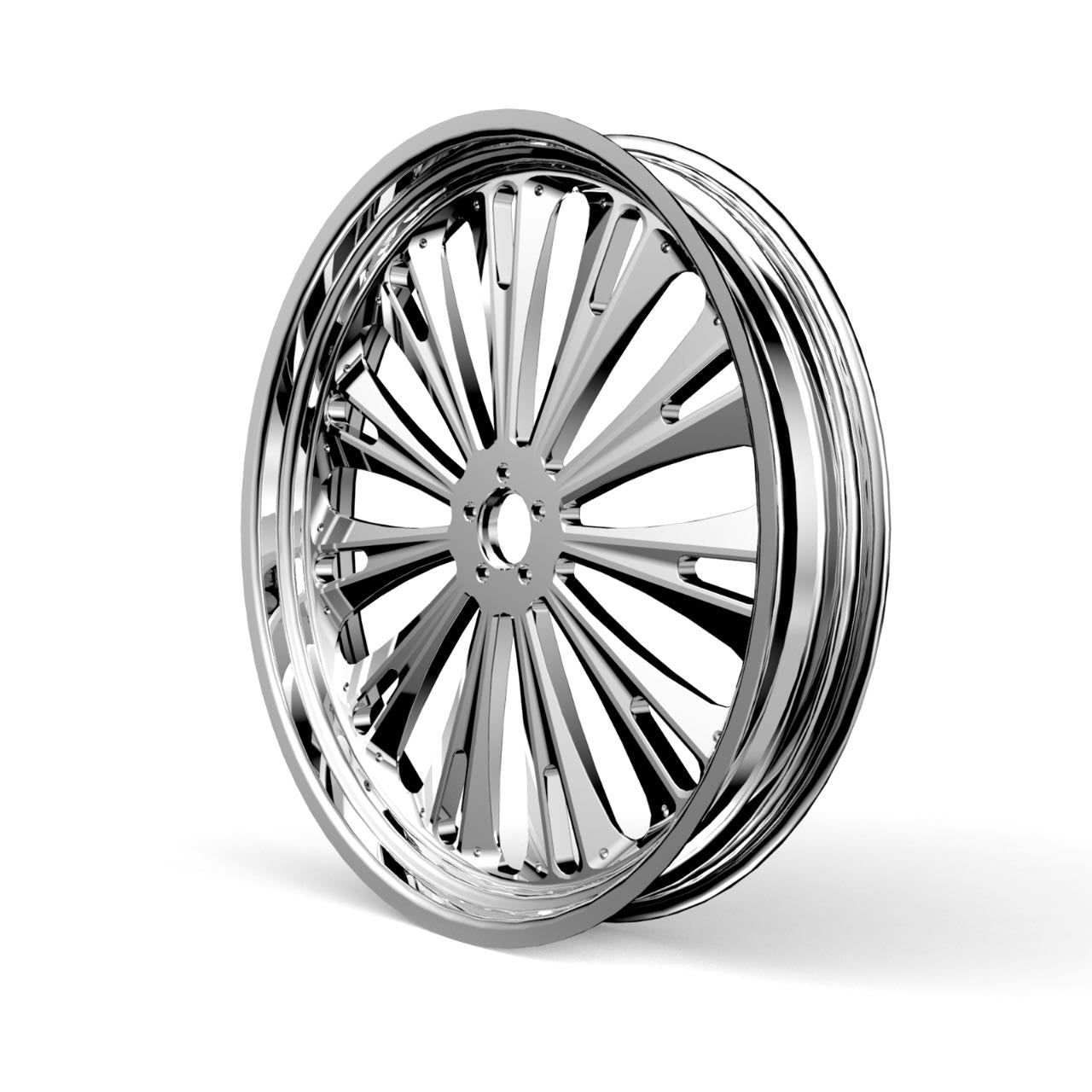 USOHAWLK 21x3.5In Front Rear Wheels Rims (Chrome-21x3.5 IN-Glide)