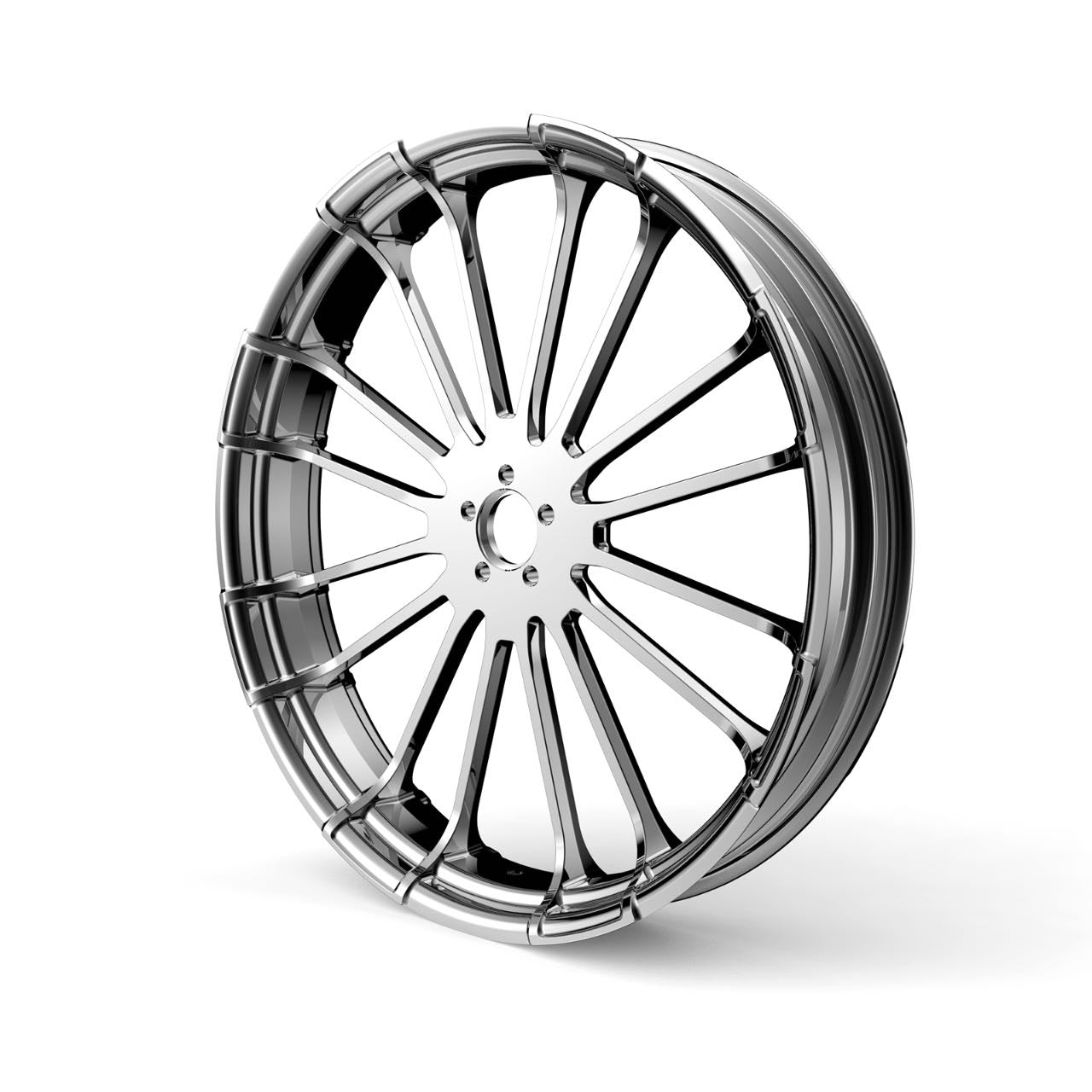 USOHAWLK 21x3.5In Front Rear Wheels Rims (Chrome-21x3.5 IN-Glide)-BLACK