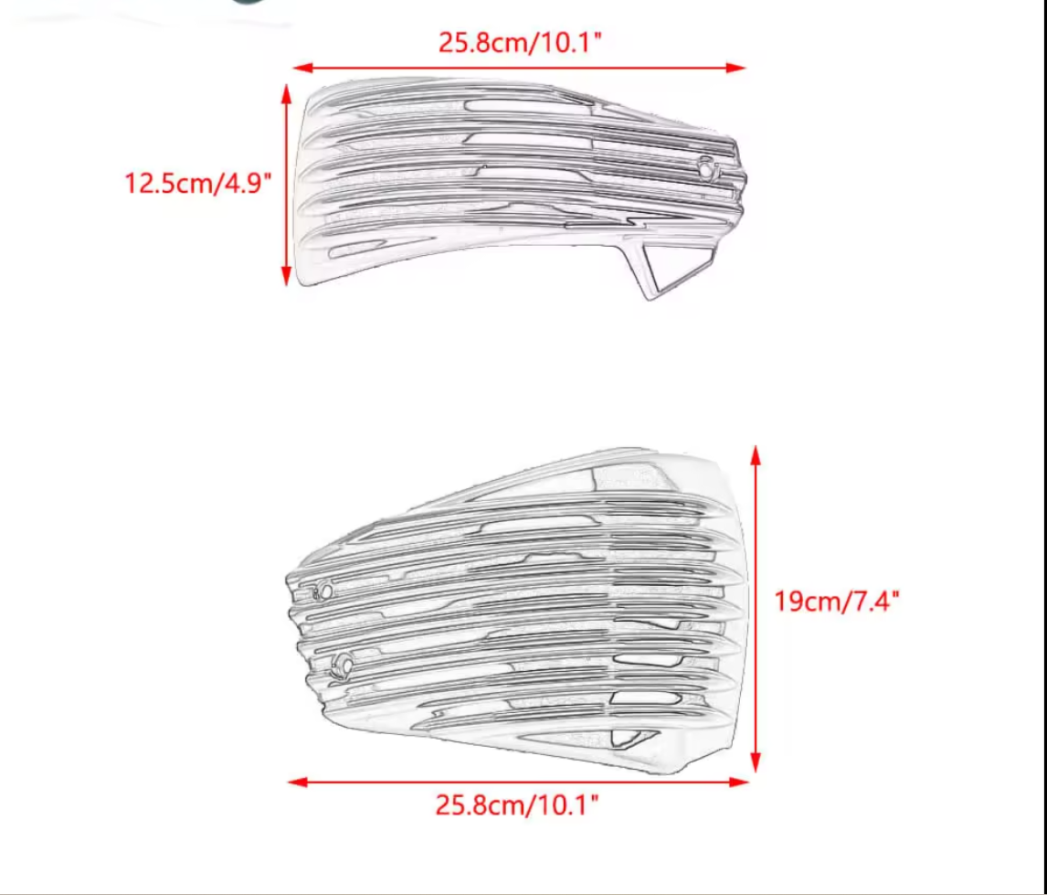 New Motorcycle Striped Style Battery Side Fairing Covers For Harley Softail M8 Street Bob Low Rider S ST 2018-2022