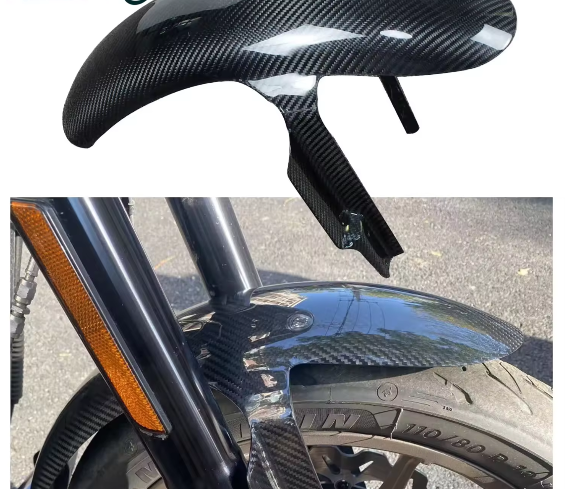 NEW Motorcycle Accessories Carbon Fiber Front Fender For Harley Low Rider S ST FXLRS FXLRST FXRST 2020 2021 2022 2023