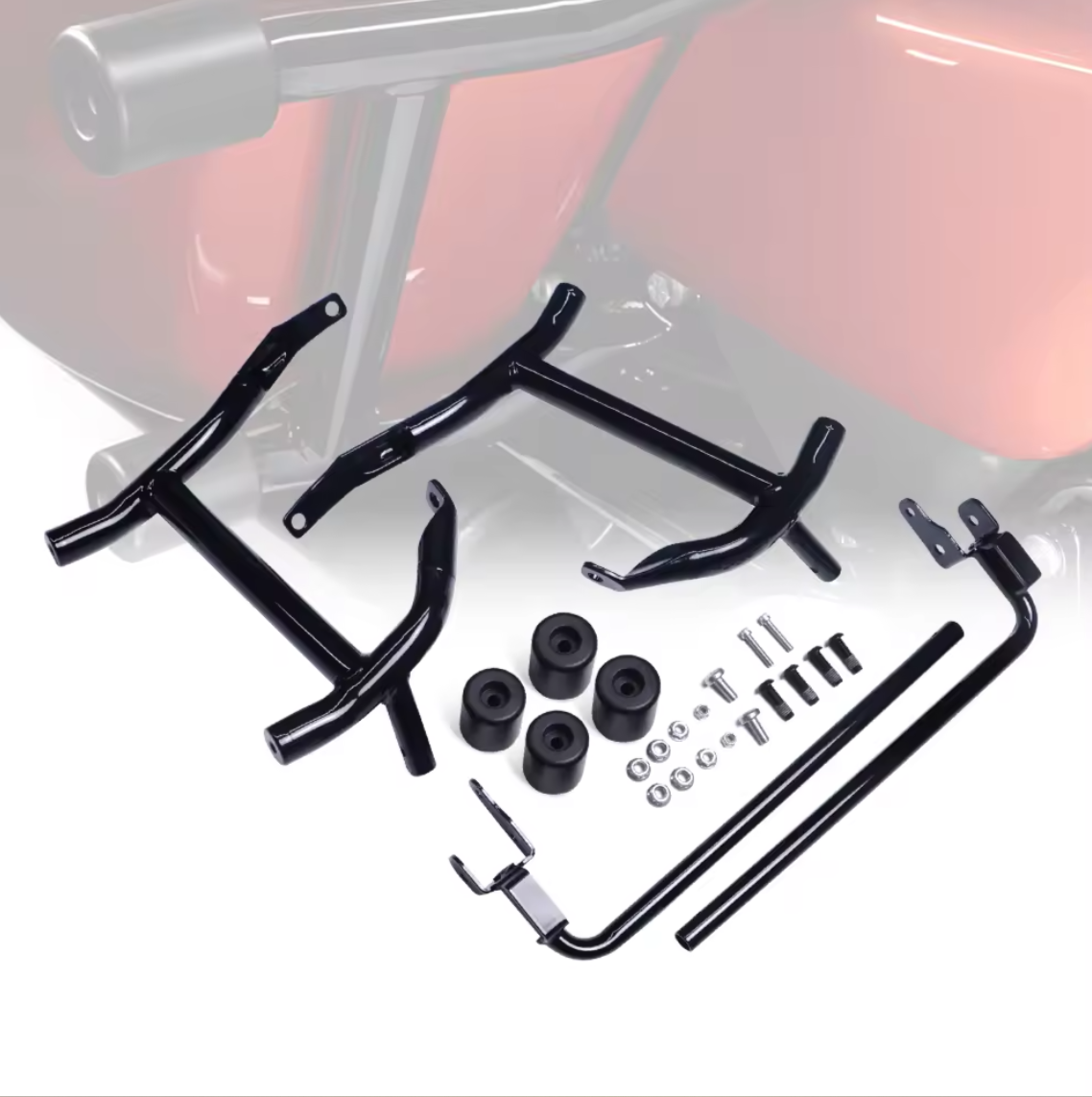 RP5536-1017B High Quality Metal Twin Rail Saddlebag Guard Kit For 2024-later FLHX FLTRX and FLTRXSTSE models