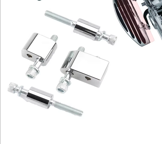 RP0440-2026C Chrome Motorcycle Driver Floorboard 1.25" Front Foot Pegs Extensions Kit for Harley Touring 2009-2023